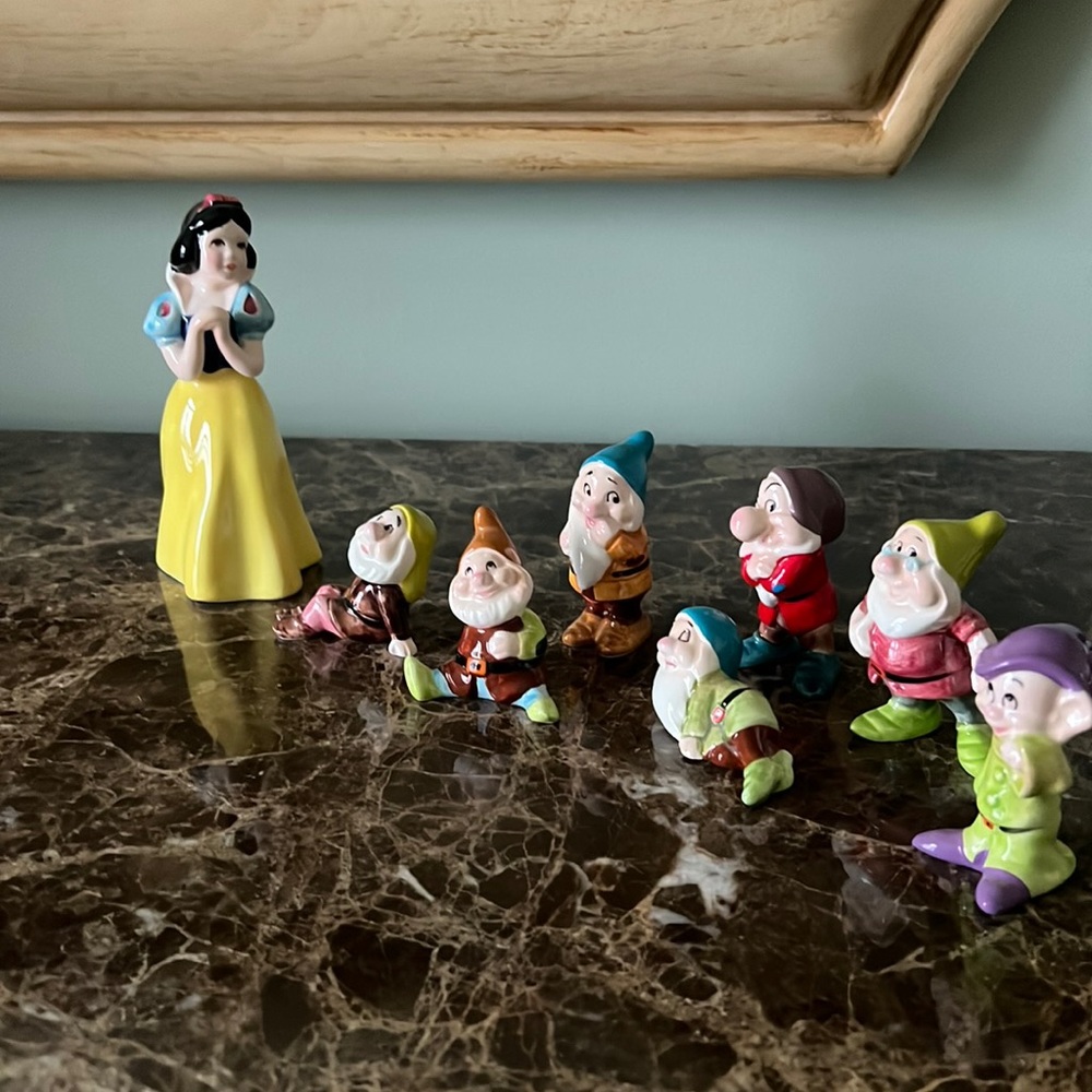 Disney vintage porcelain figurines Snow White